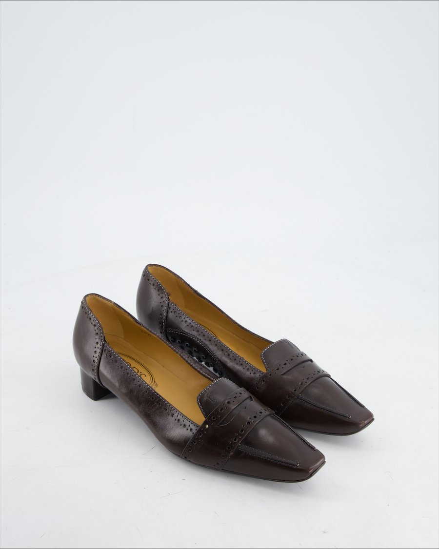 Tod's Flats Leather Brown Eu 38.5