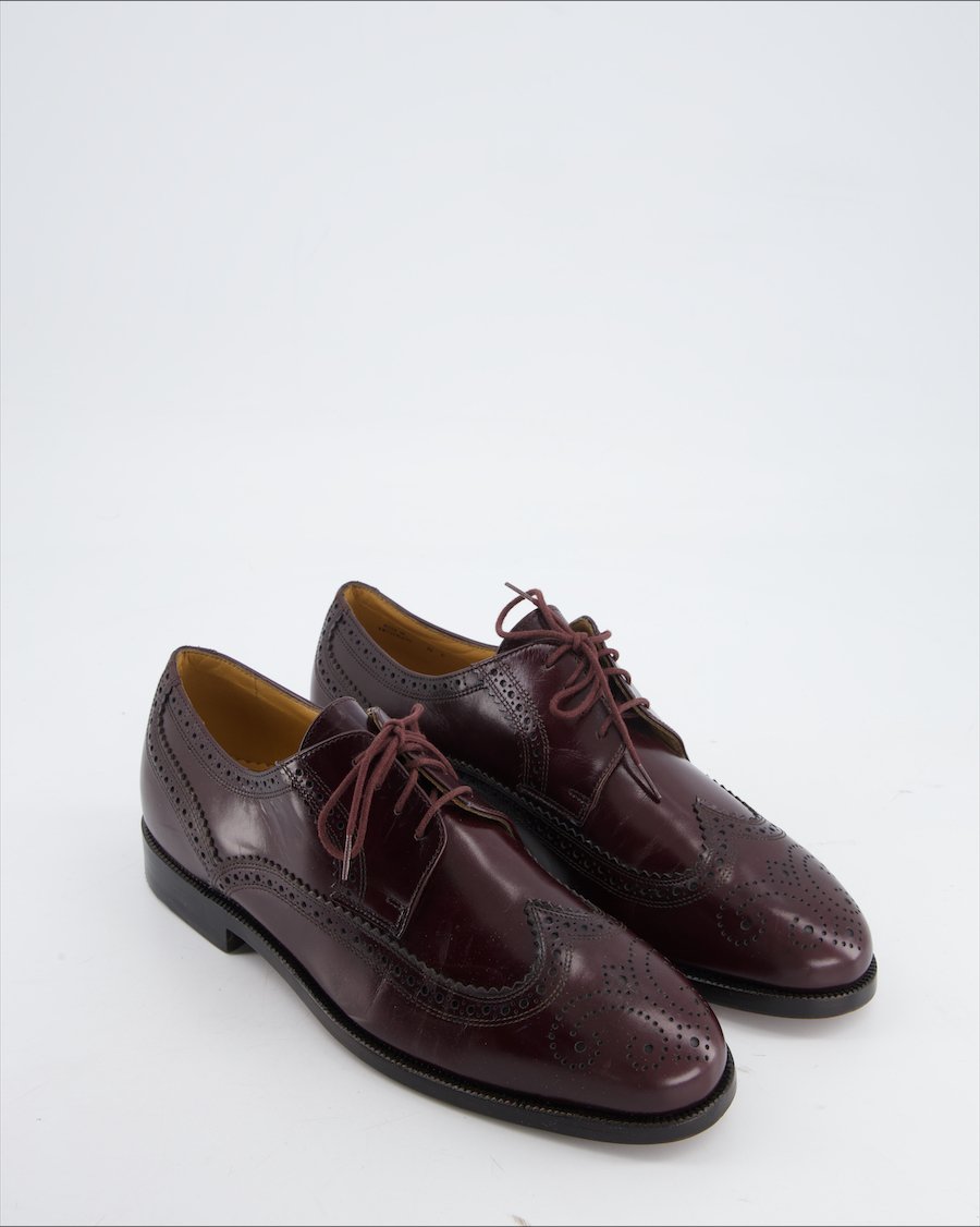 Bally flats Leather Burgundy Eu 41