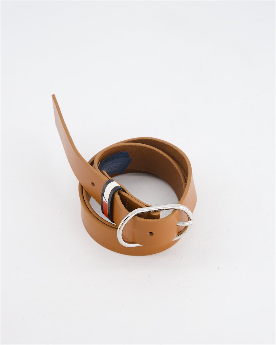 Tommy Jeans Belt Leather Brown