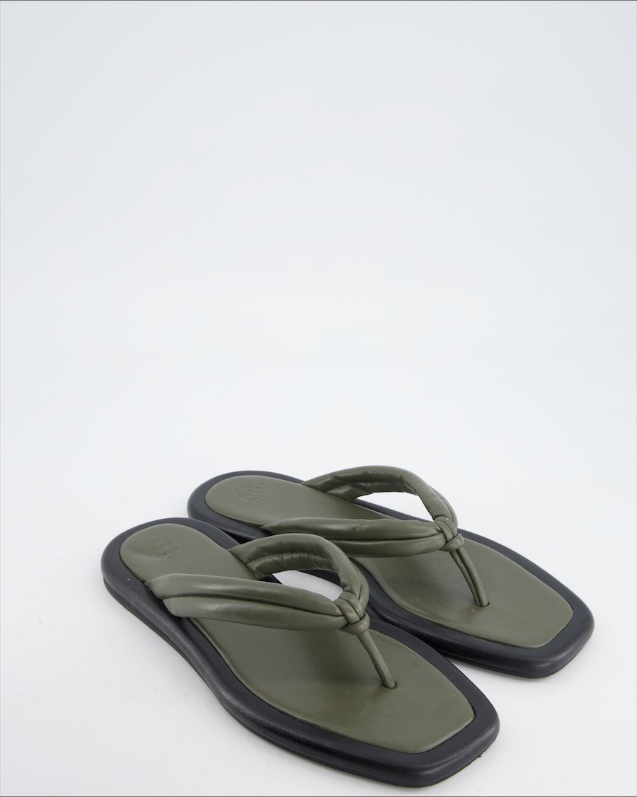 Massimo Dutti flats Leather Green Eu 40