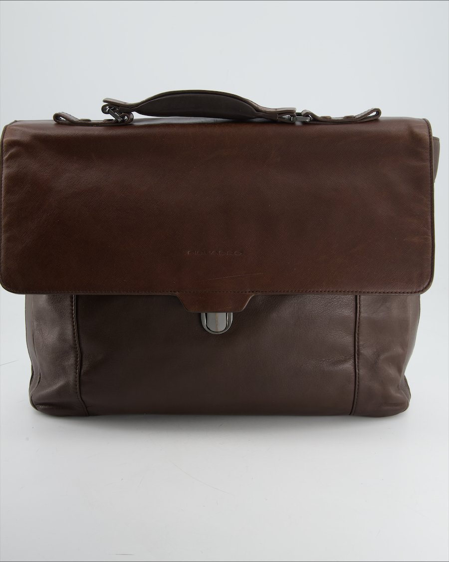 Piquadro 24h Leather Brown