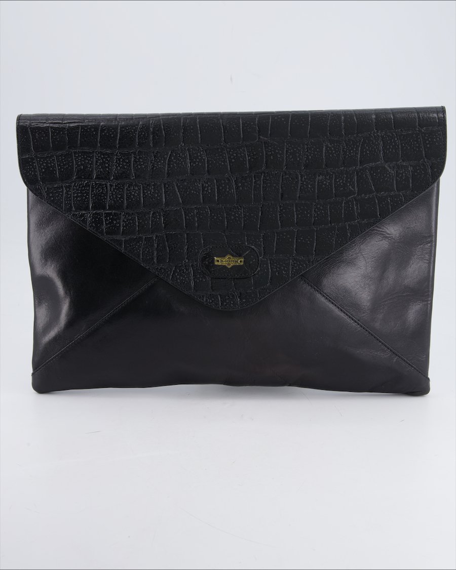 El Campero Clutch bag Leather Black