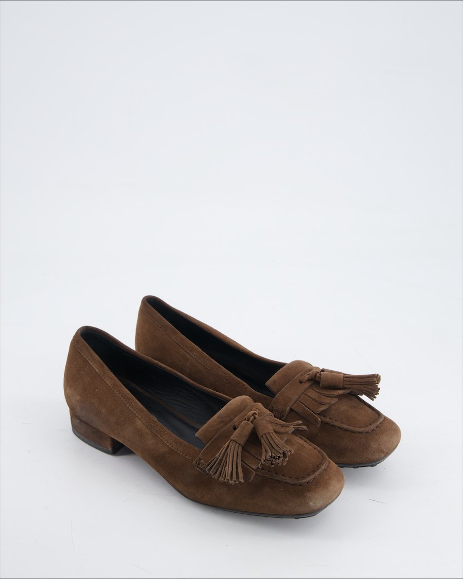 Tod's Flats Suede Brown Eu 37