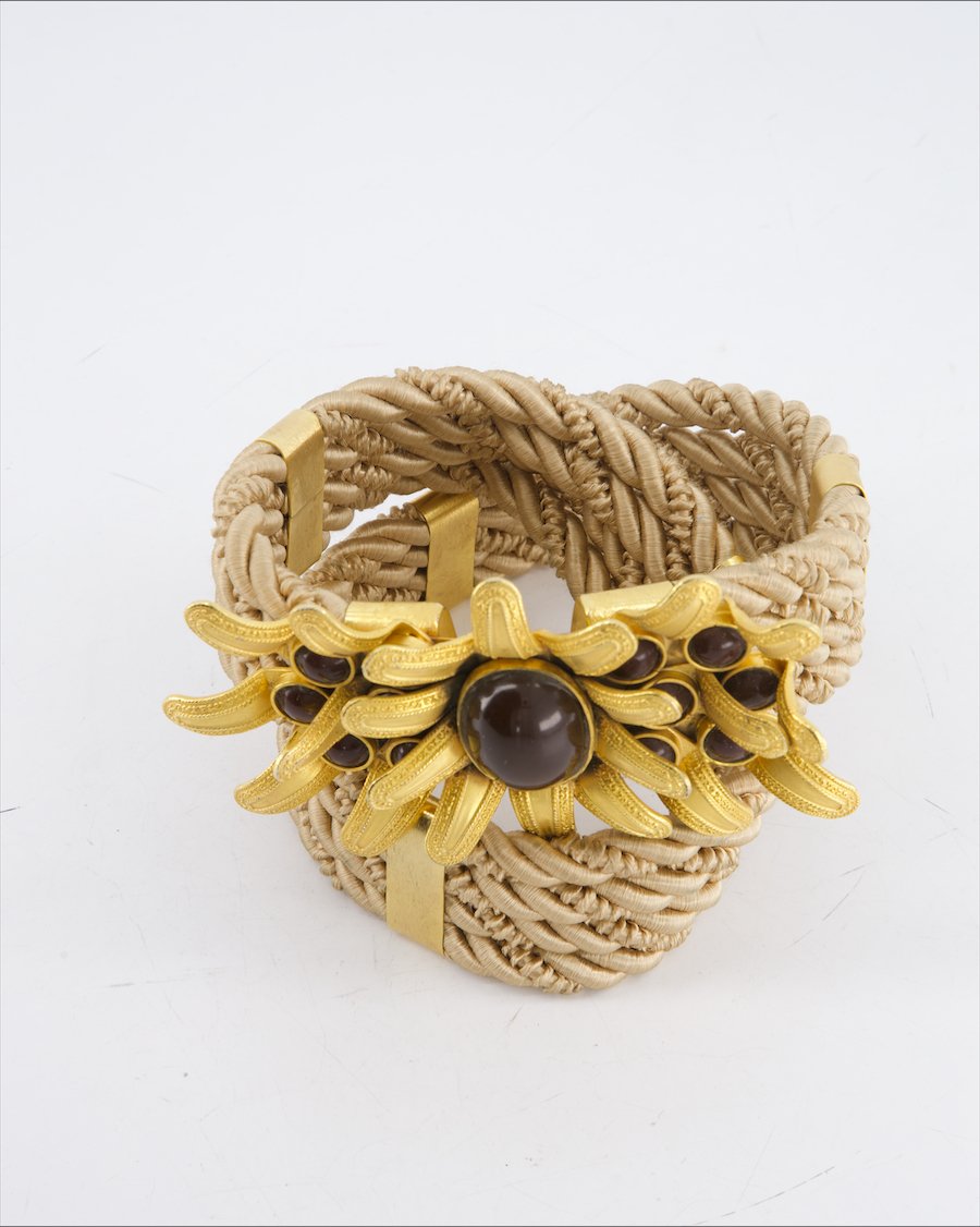 Non Signe / Unsigned Belt Cloth Beige