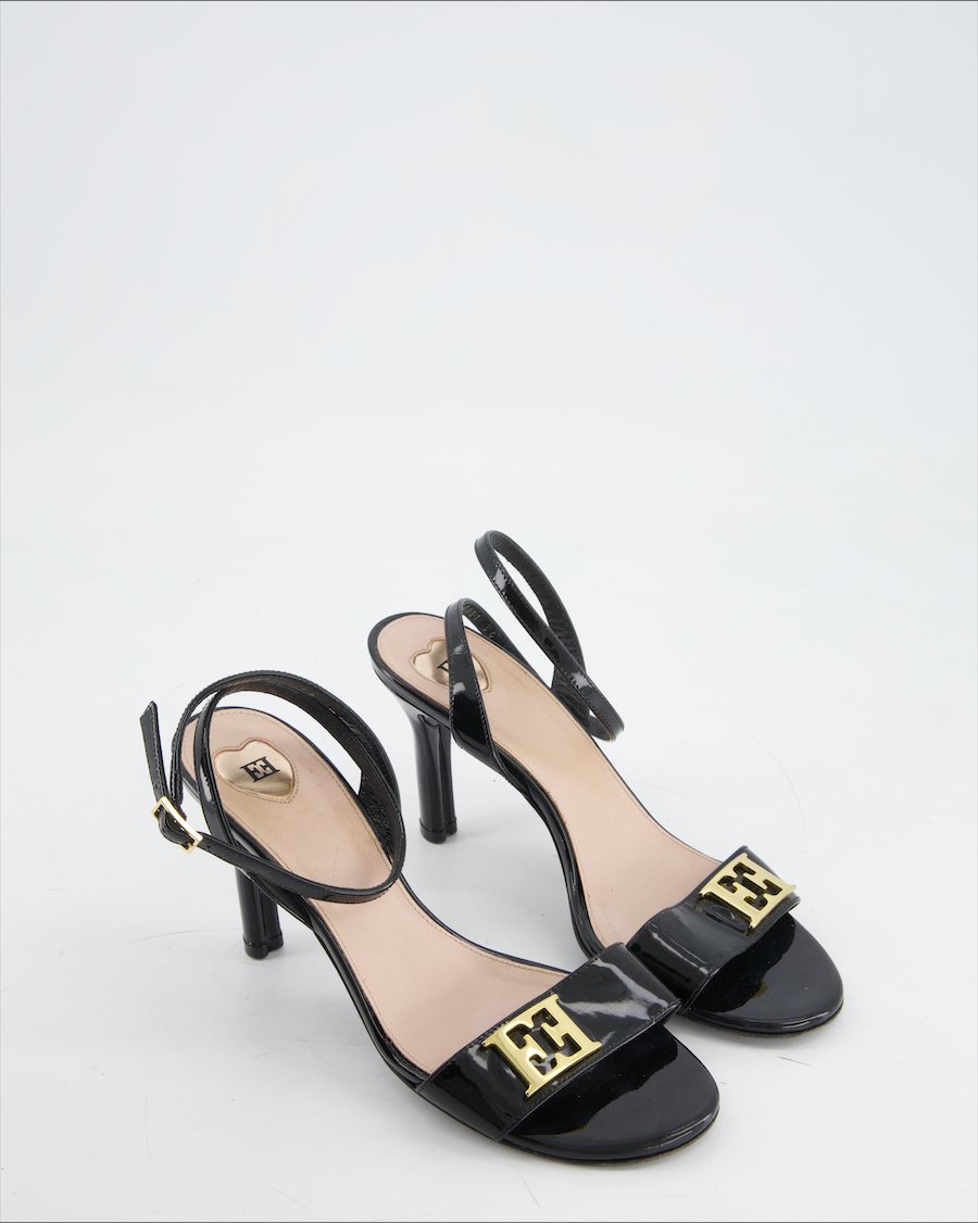 Escada Heels Leather Black Eu 36