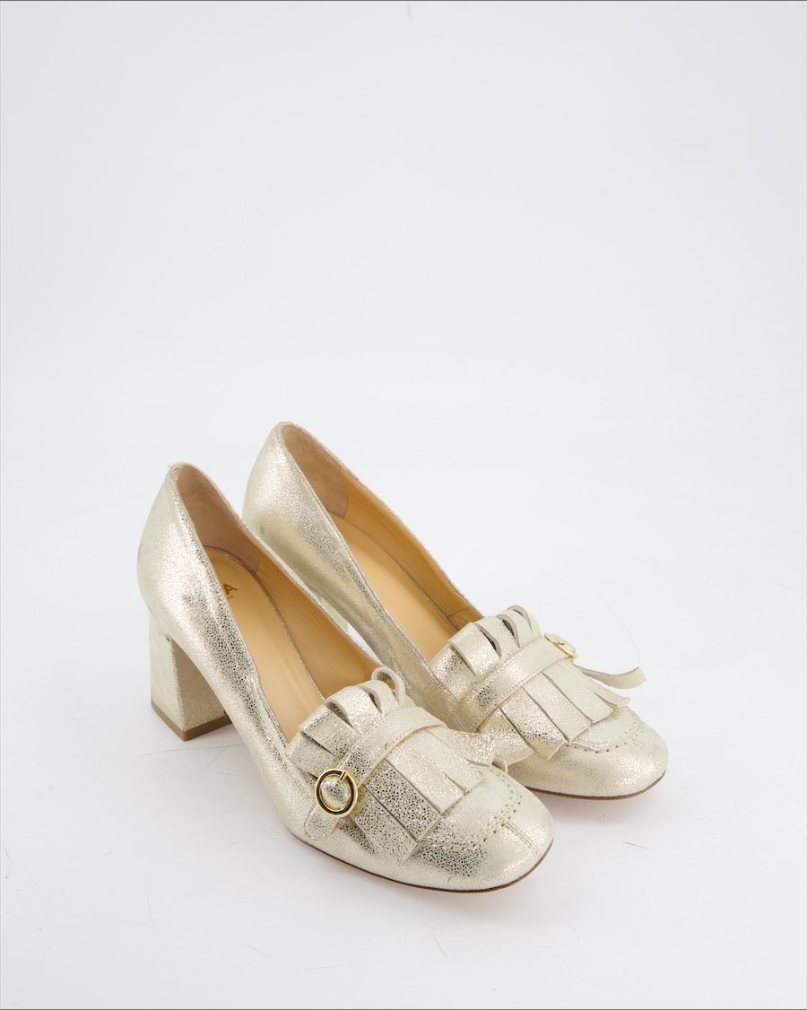 Festa Heels Leather Silver Eu 39