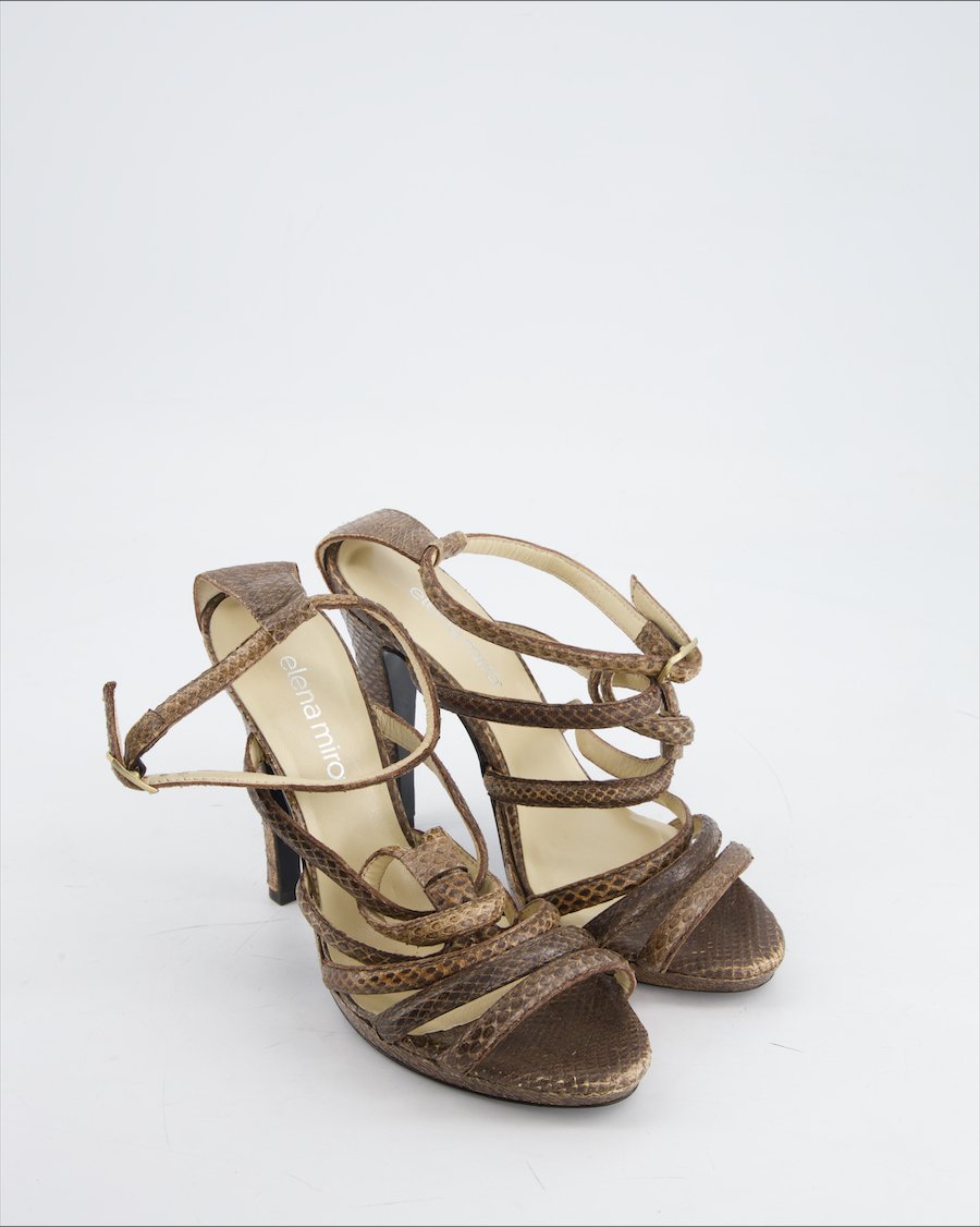 Elena Mirò Heels Leather Brown Eu 39