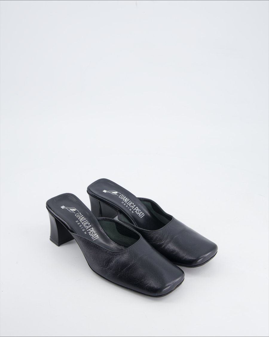 Gianluca Pisati Heels Leather Black Eu 36
