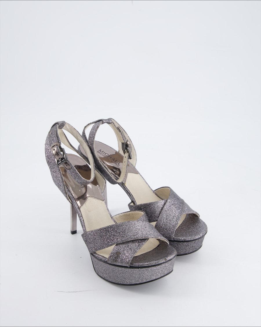 Michael Kors Heels Leather Silver Eu 39