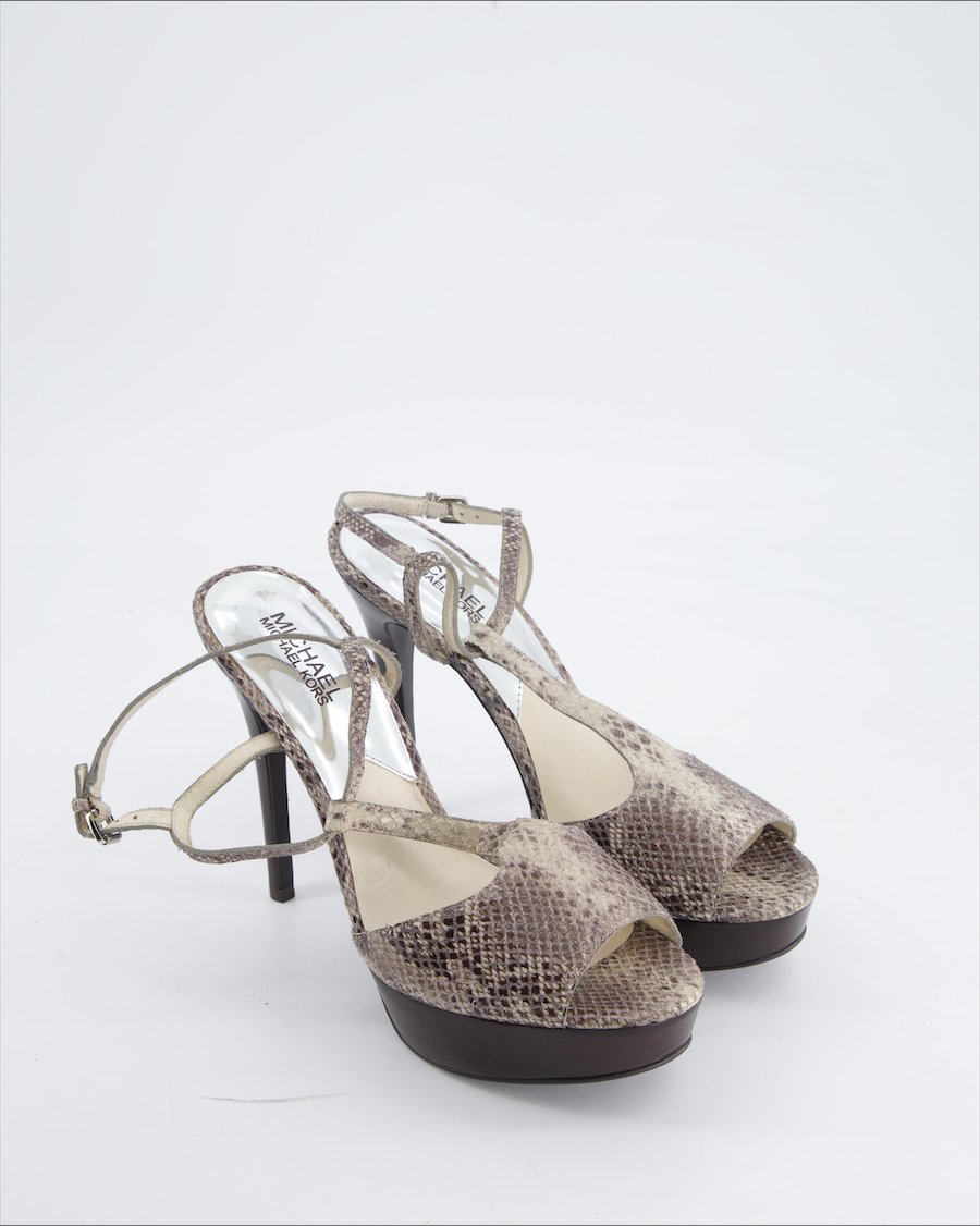 Michael Kors Heels Leather Grey Eu 40.5