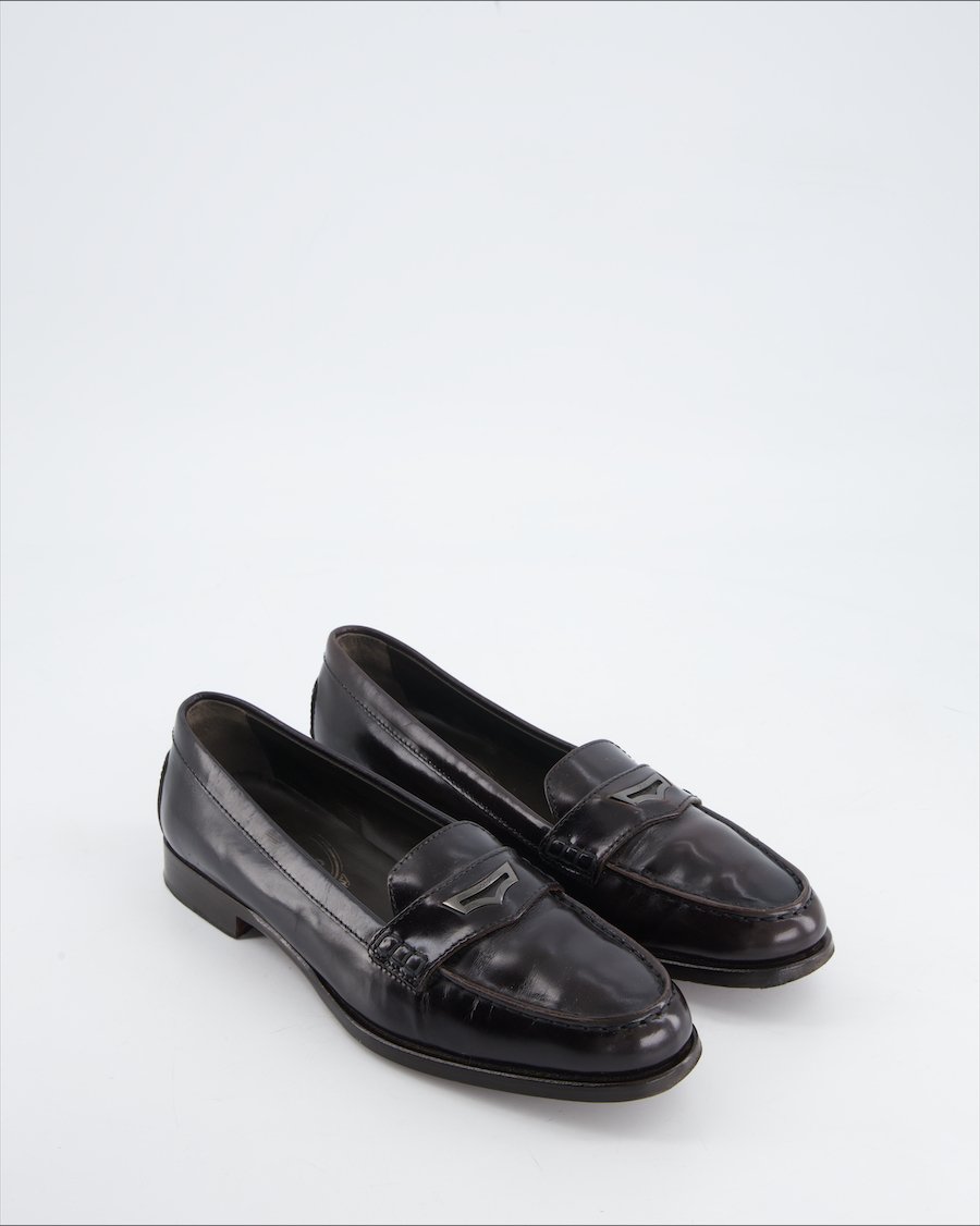 Tod's Flats Leather Brown Eu 36.5