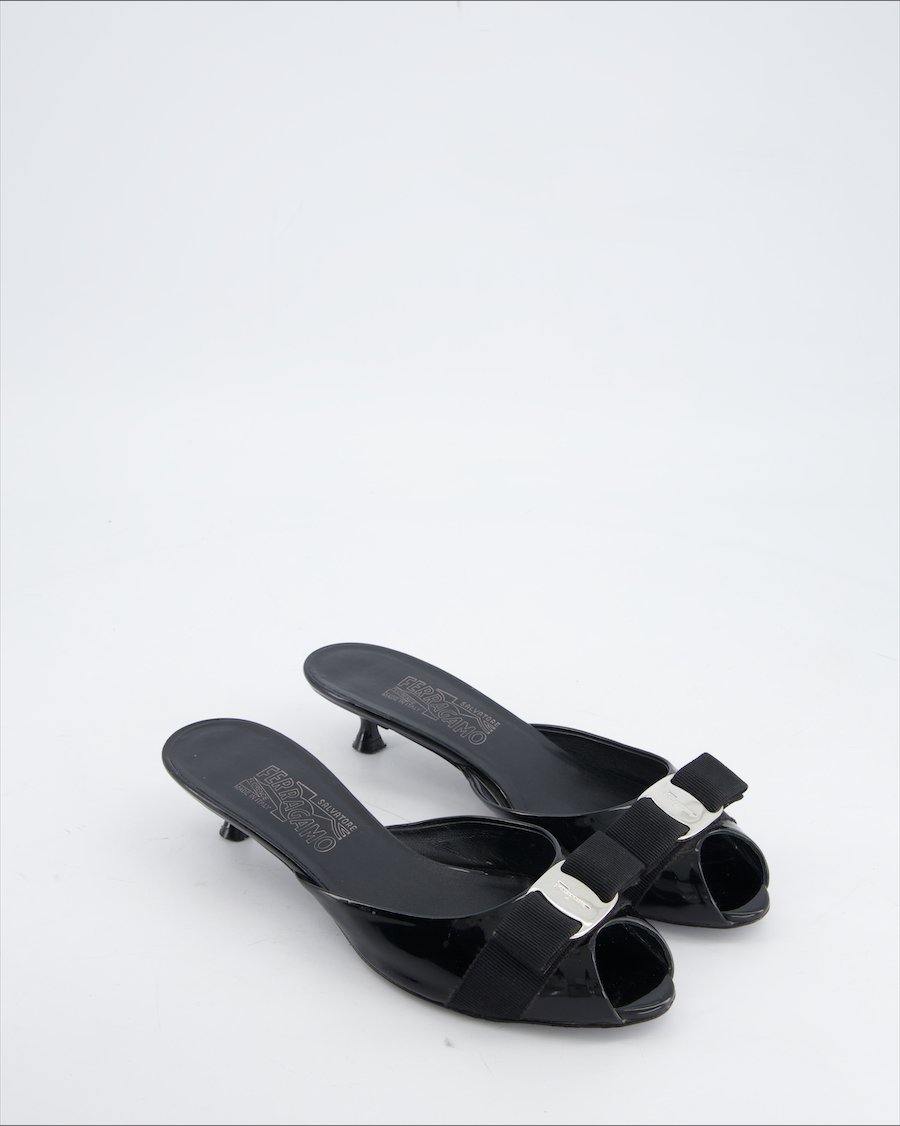 Salvatore Ferragamo Heels Leather Black Eu 38.5