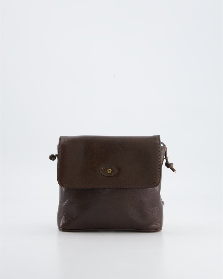 AIGNER Crossbodu bag Leather Brown