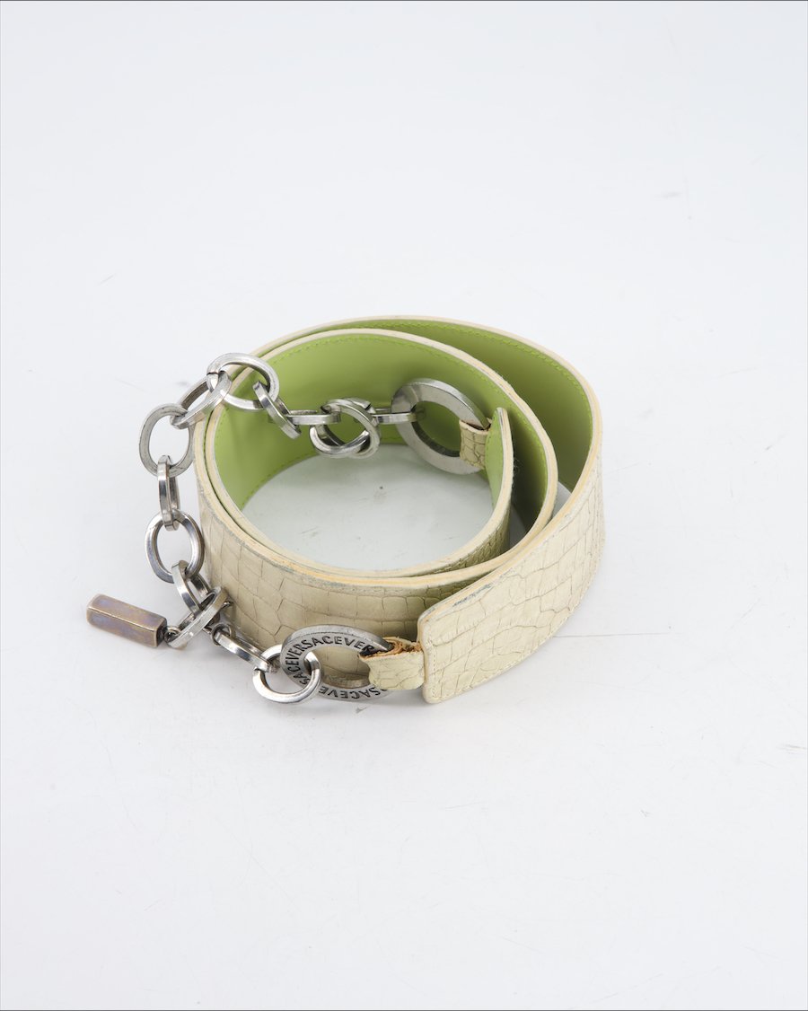 Versace Belt Leather Beige