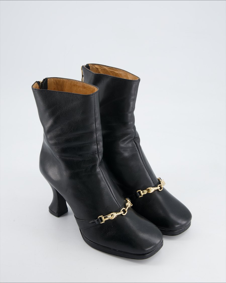 Trussardi Boots Leather Black Eu 35