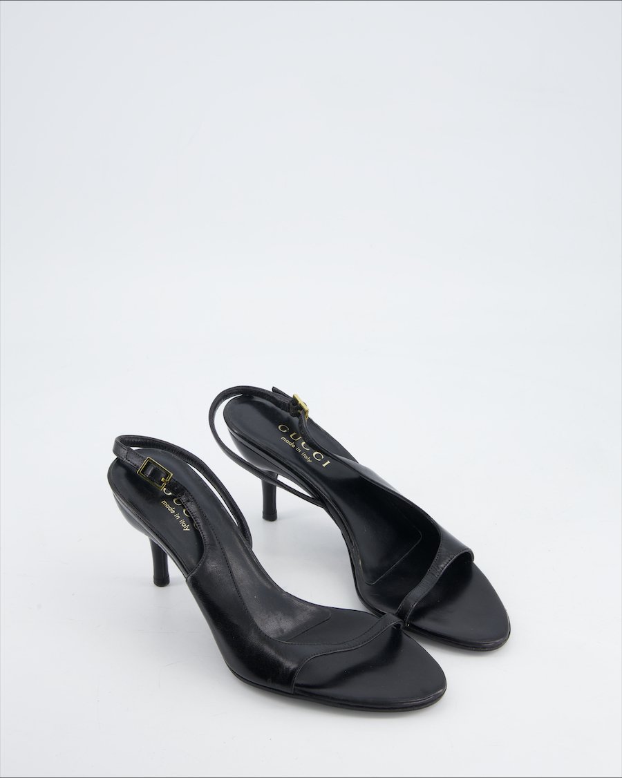 Gucci Heels Leather Black Eu 35.5