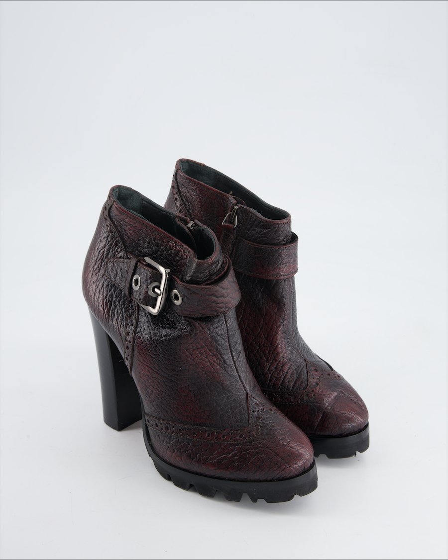 Aldo Castagna Boots Leather Red Eu 37