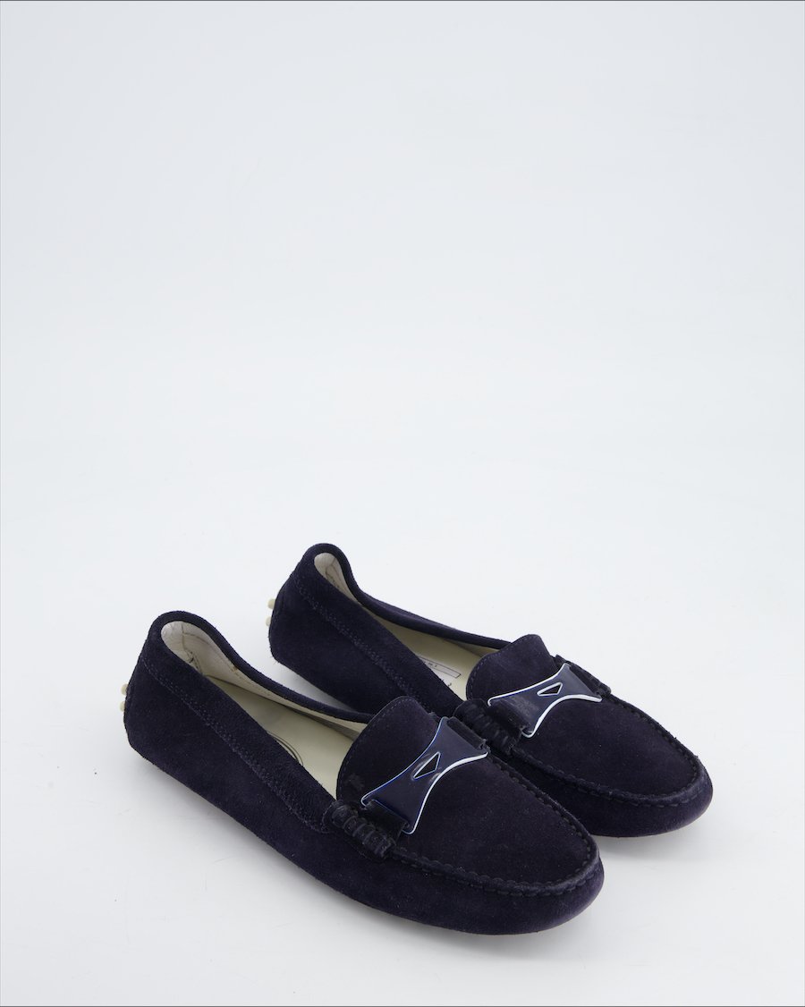 Tod's Flats Suede Blue Eu 36.5