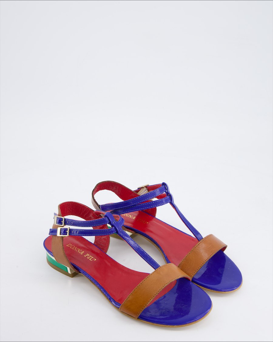 Donna Piu Sandals Leather Blue Eu 38