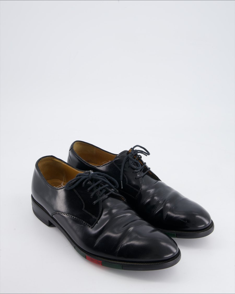 Gucci Flats Leather Black Eu 41