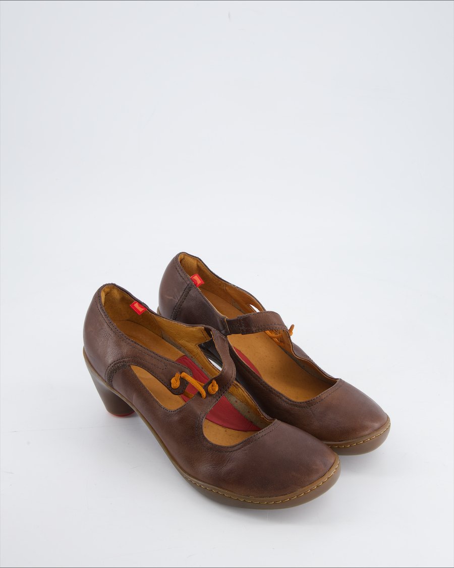 Camper Heels Leather Brown Eu 40