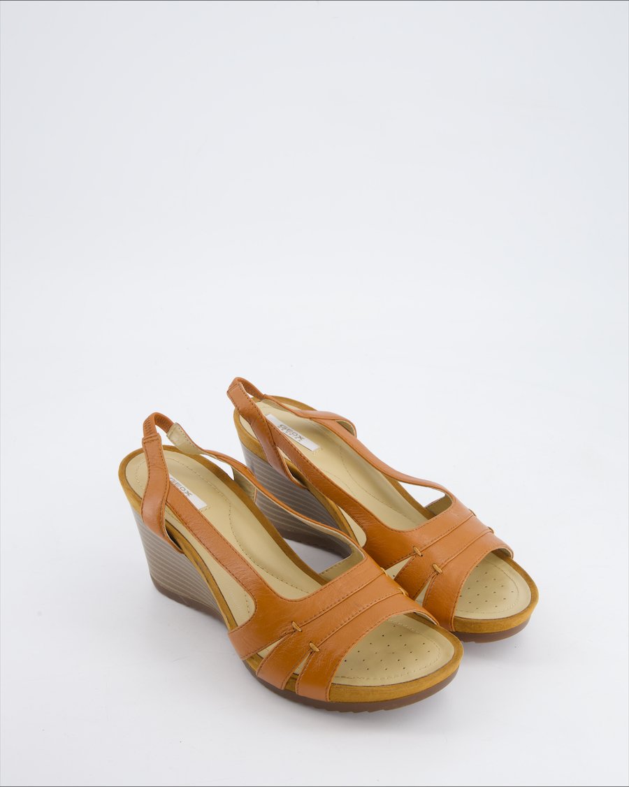 Geox Sandals Leather Brown Eu 38
