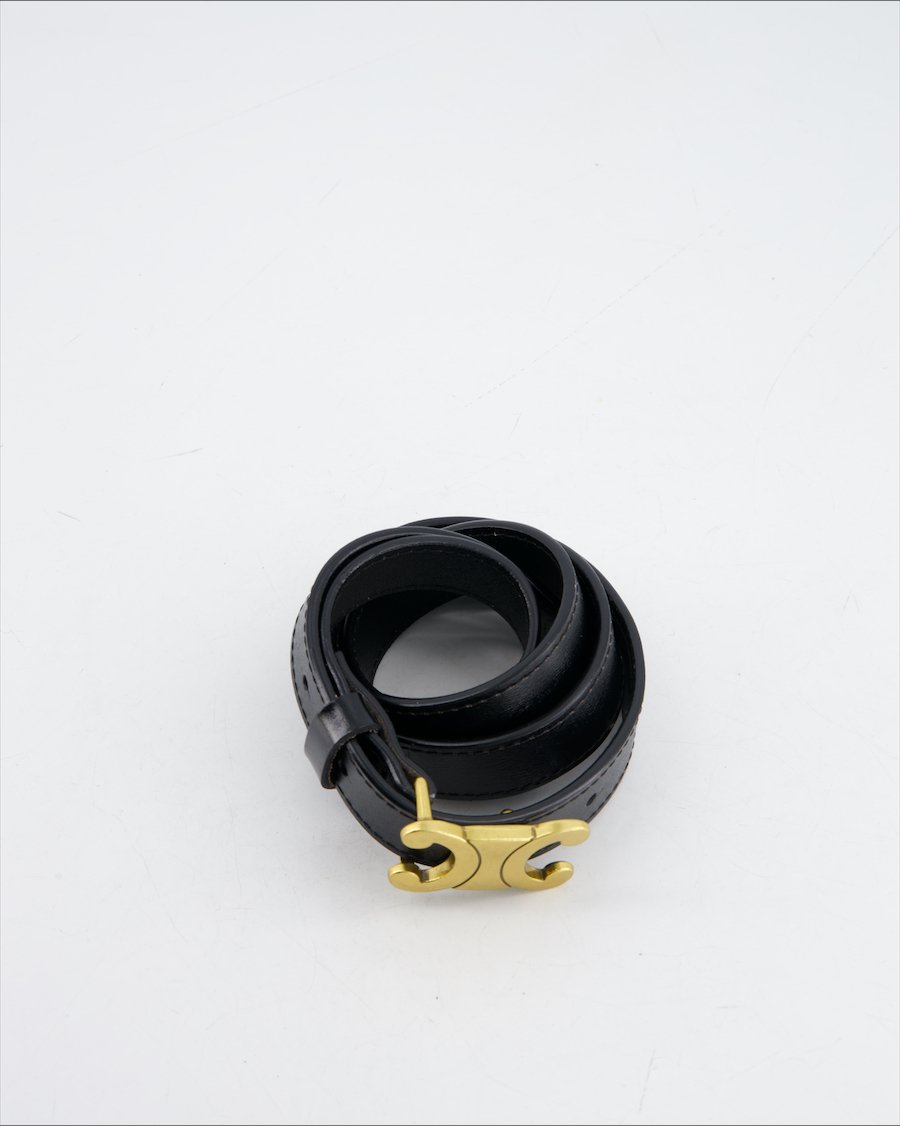 Non Signe / Unsigned Belt Leather Black