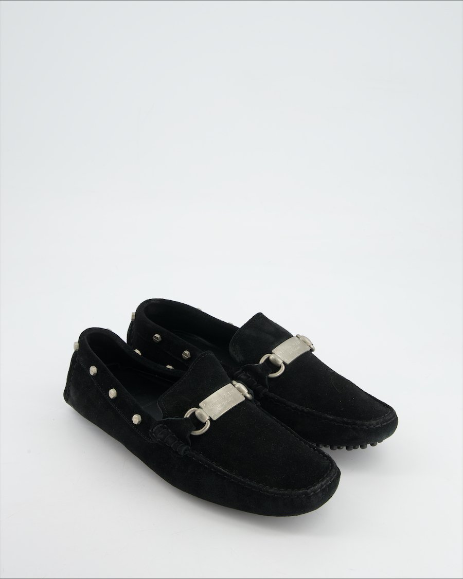 Philipp Plein Flats Suede Black Eu 39