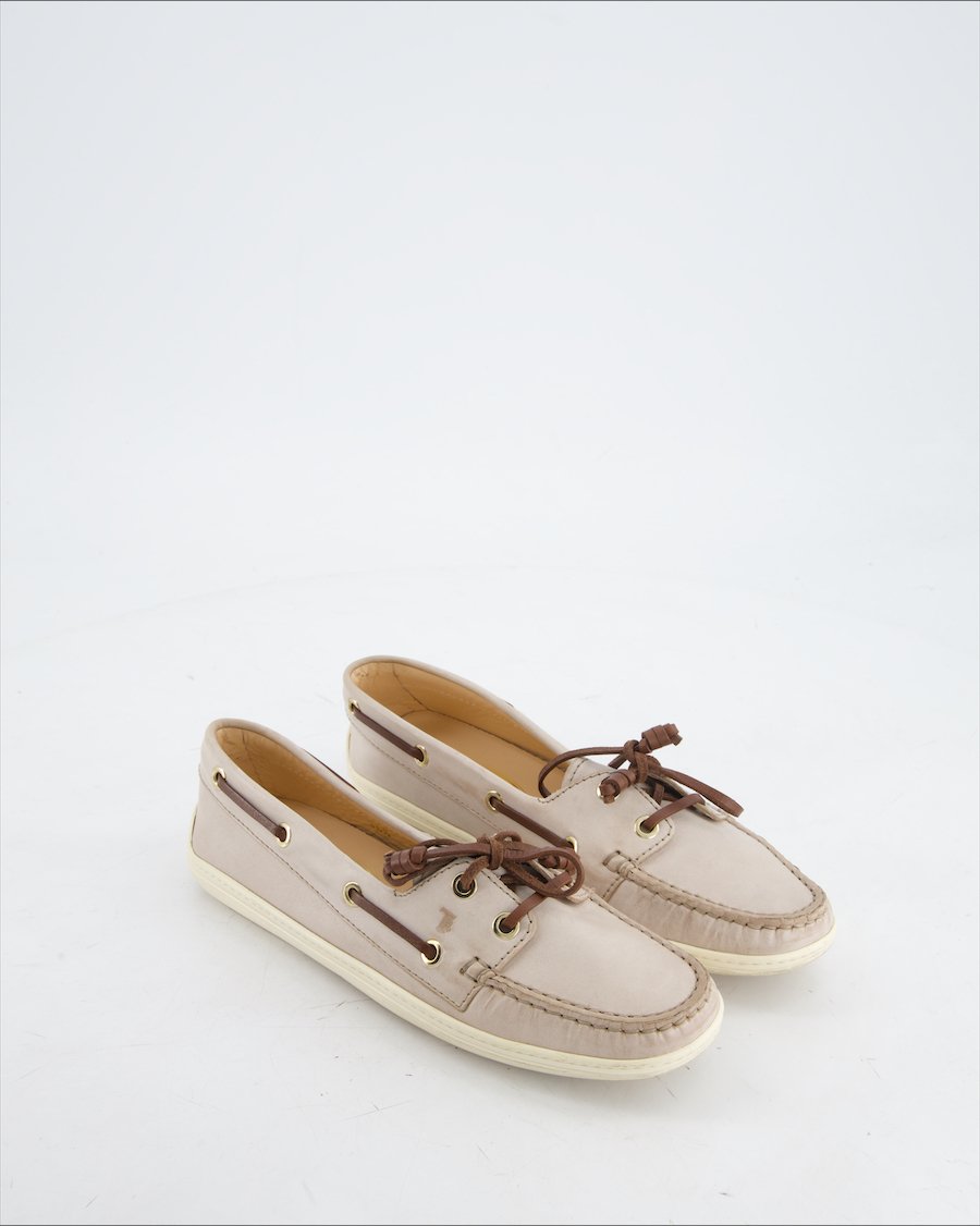 Tod's Flats Leather Grey Eu 36.5