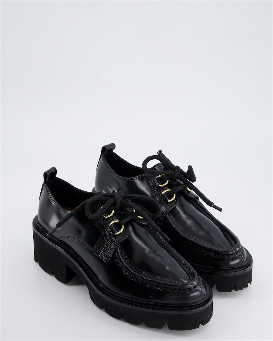 Uterque Flats Leather Black Eu 37