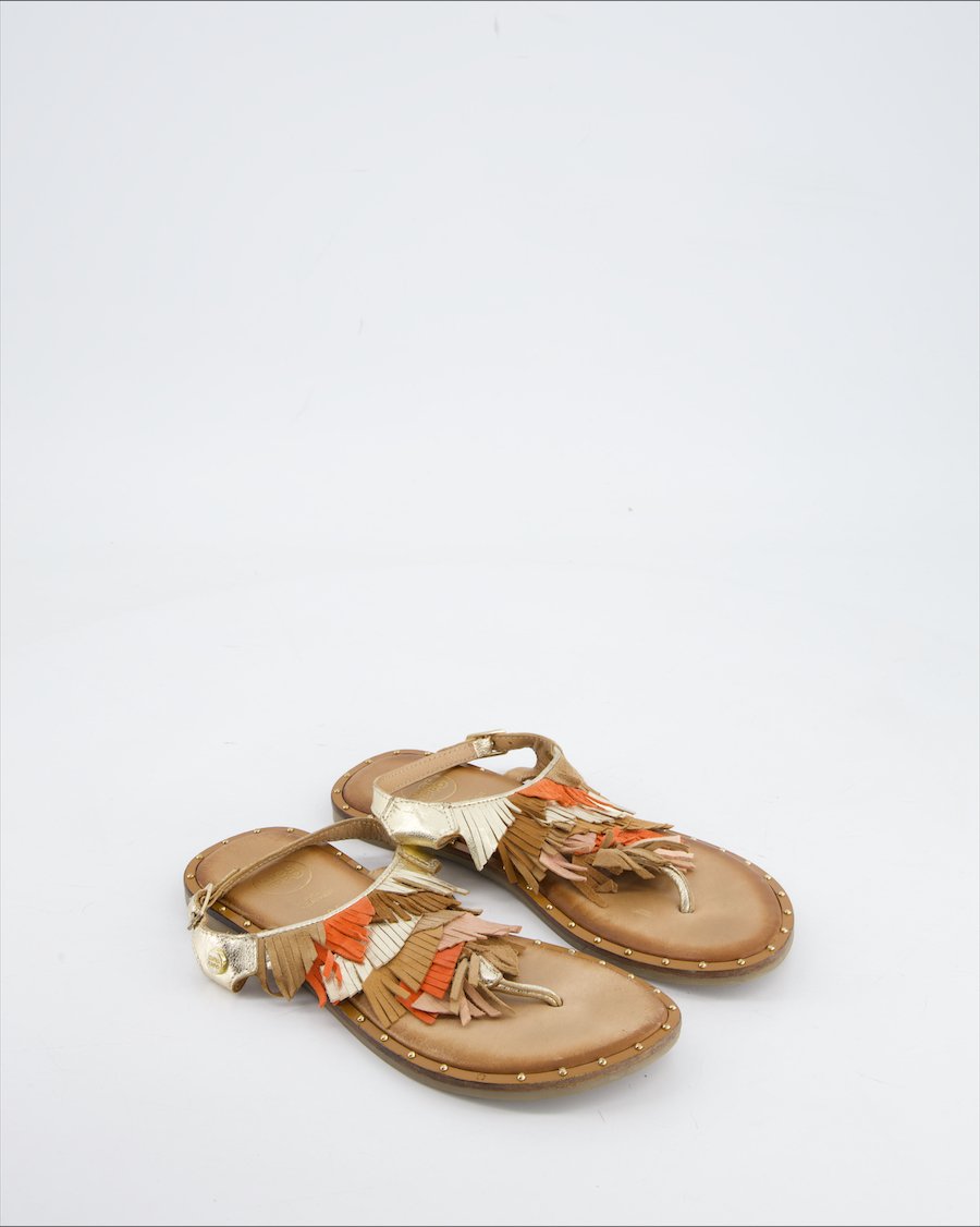 Gioseppo Sandals Leather Gold Eu 34