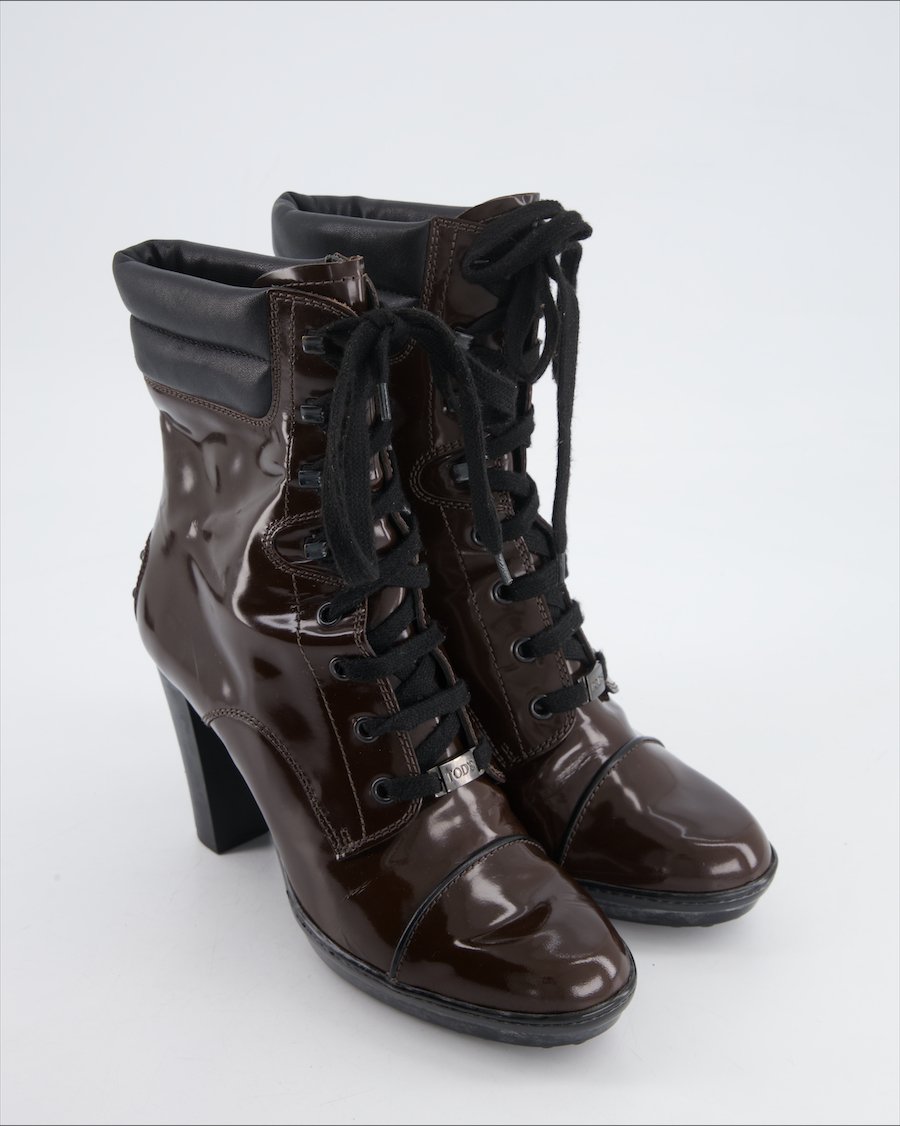 Tod's Boots Leather Brown Eu 37.5