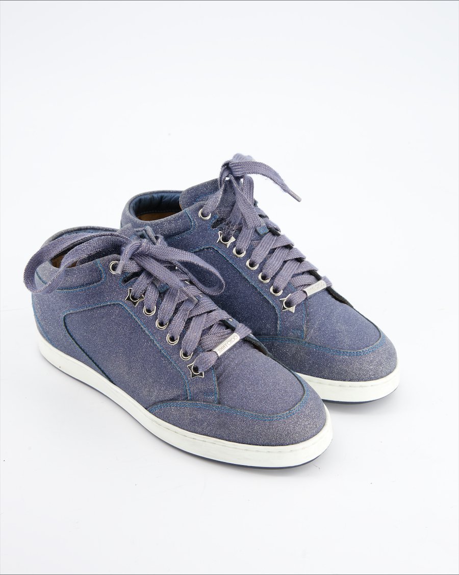Jimmy Choo Trainers Cloth Blue Eu 35.5