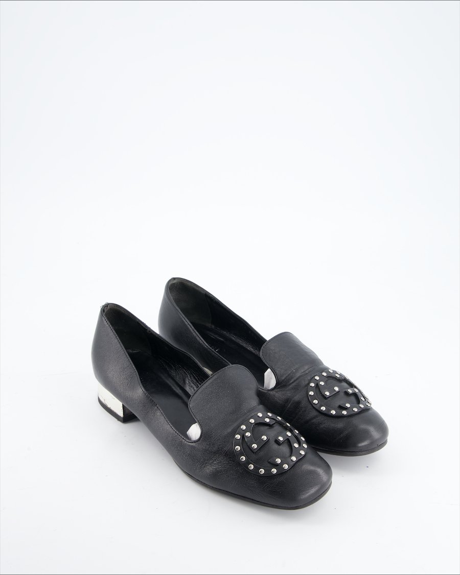 Gucci Flats Leather Black Eu 38.5