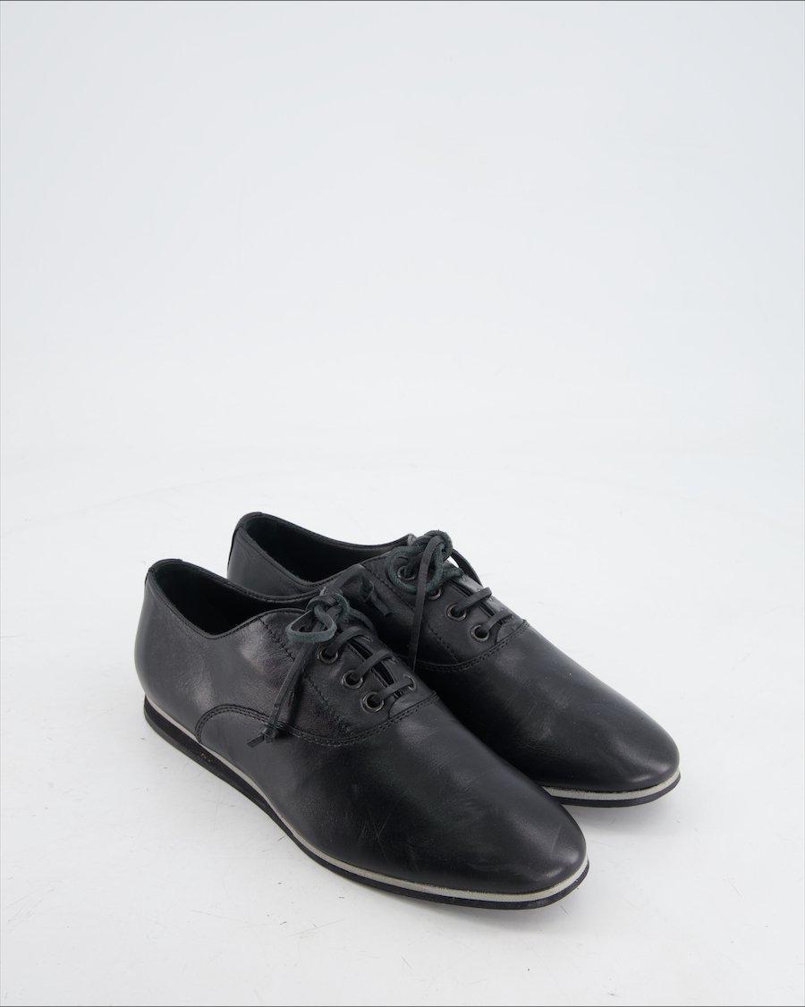 Tod's Flats Leather Black Eu 38.5