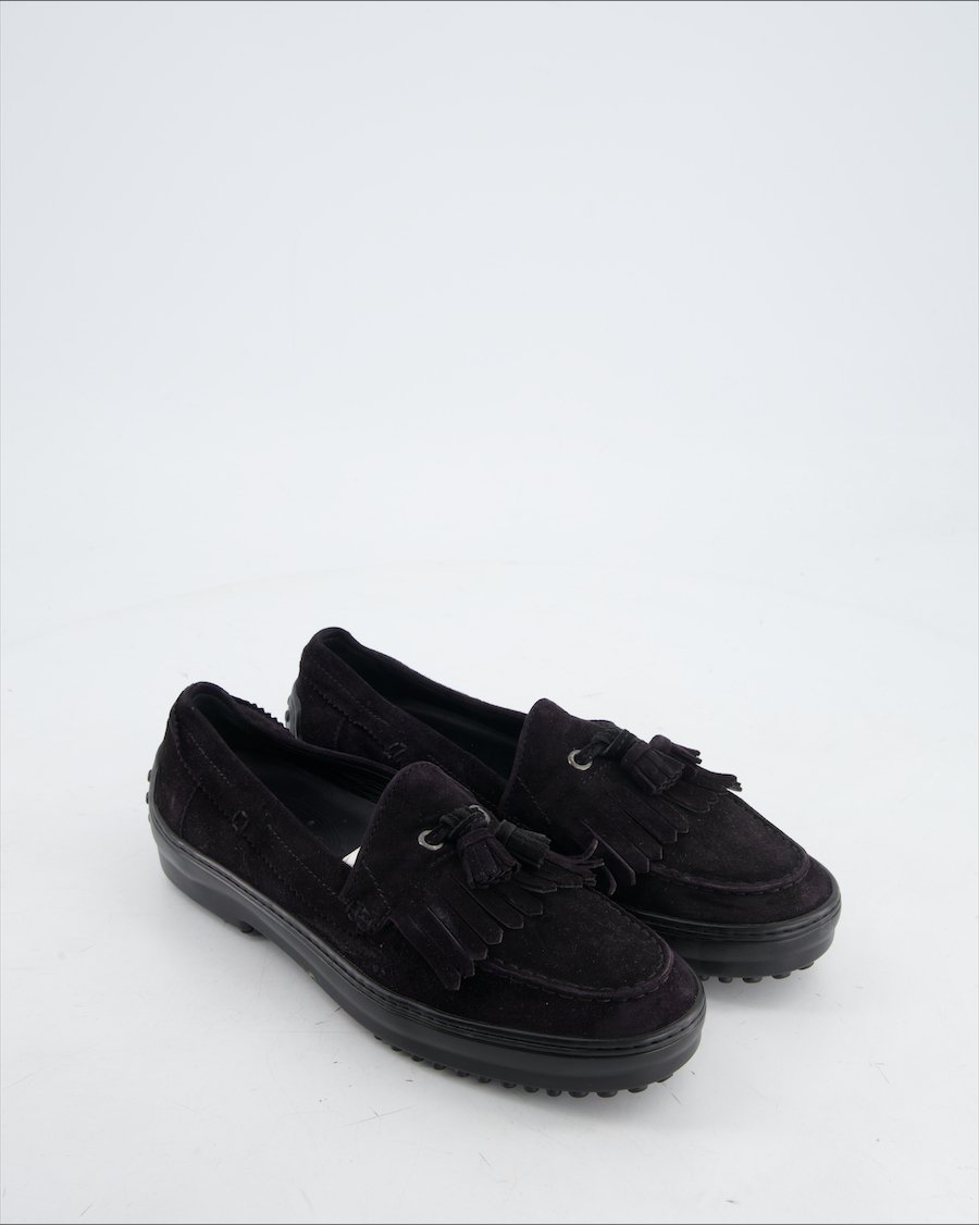 Tod's Flats Suede Black Eu 38.5