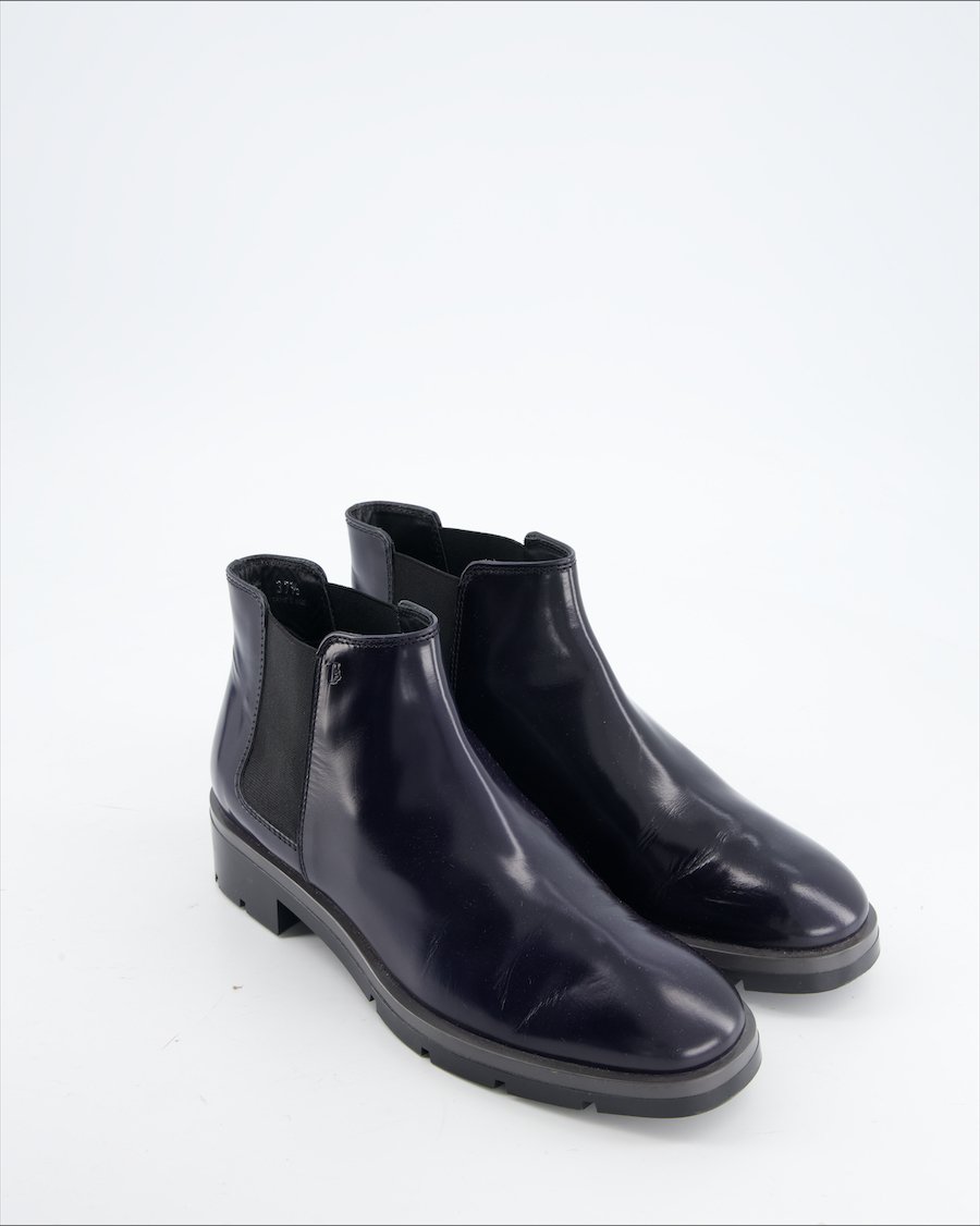 Tod's Boots Leather Navy Eu 37.5