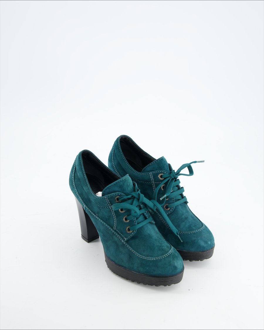 Hogan Heels Suede Green Eu 36