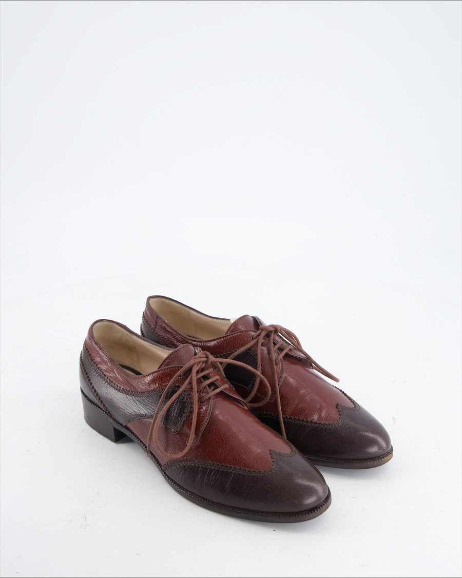 Salvatore Ferragamo Flats Leather Brown Eu 38