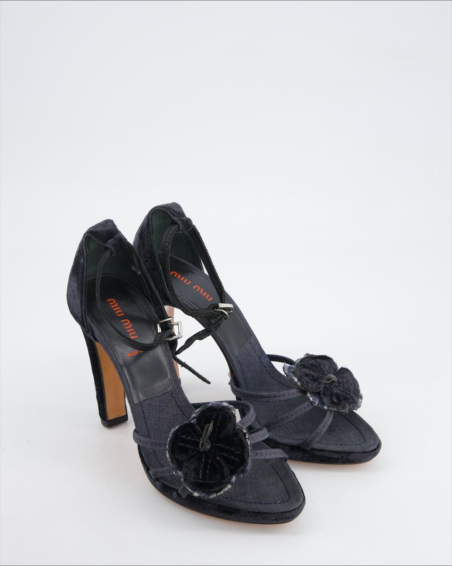 Miu Miu heels Velvet Navy Eu 38.5
