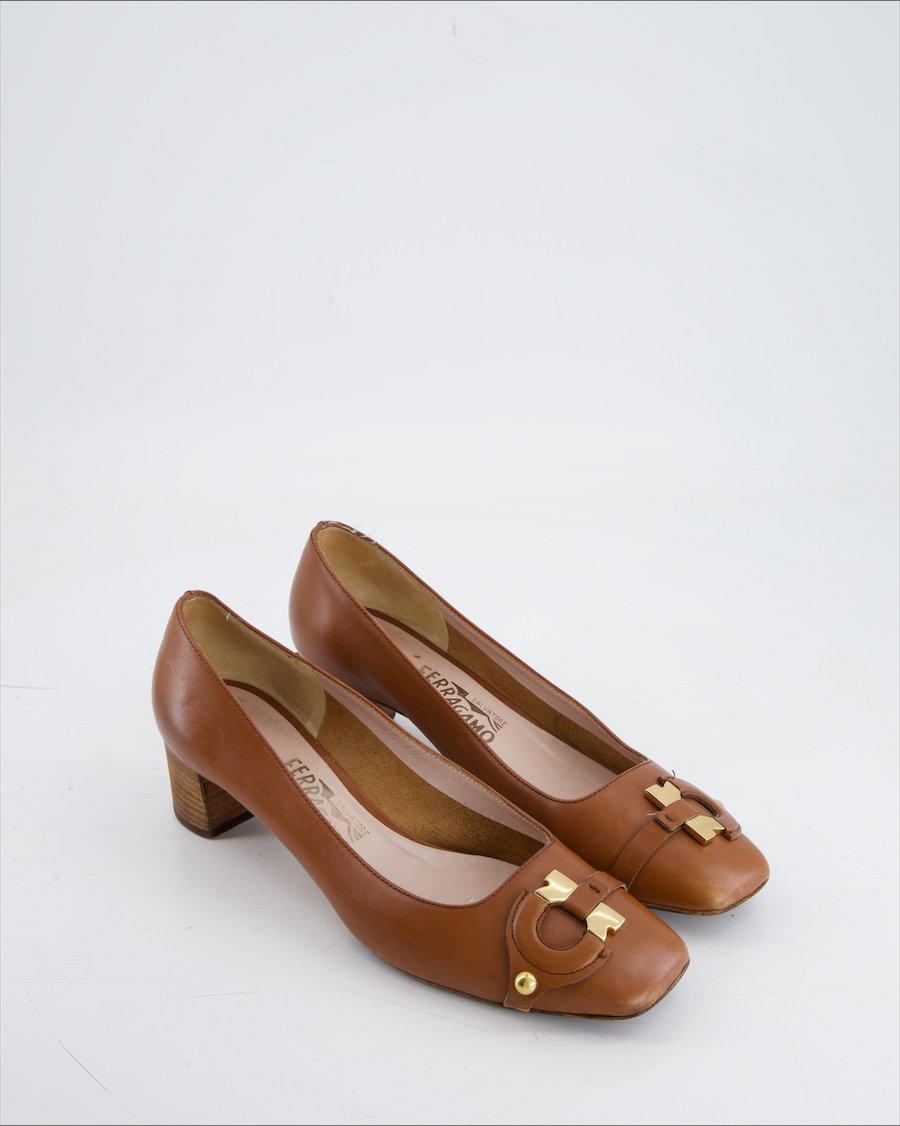 Salvatore Ferragamo Heels Leather Brown Eu 39.5