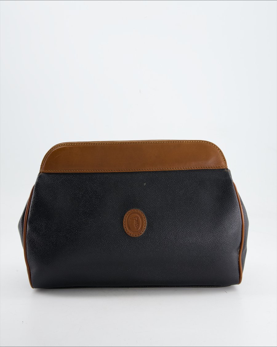 Trussardi Clutch Bag Leather Black