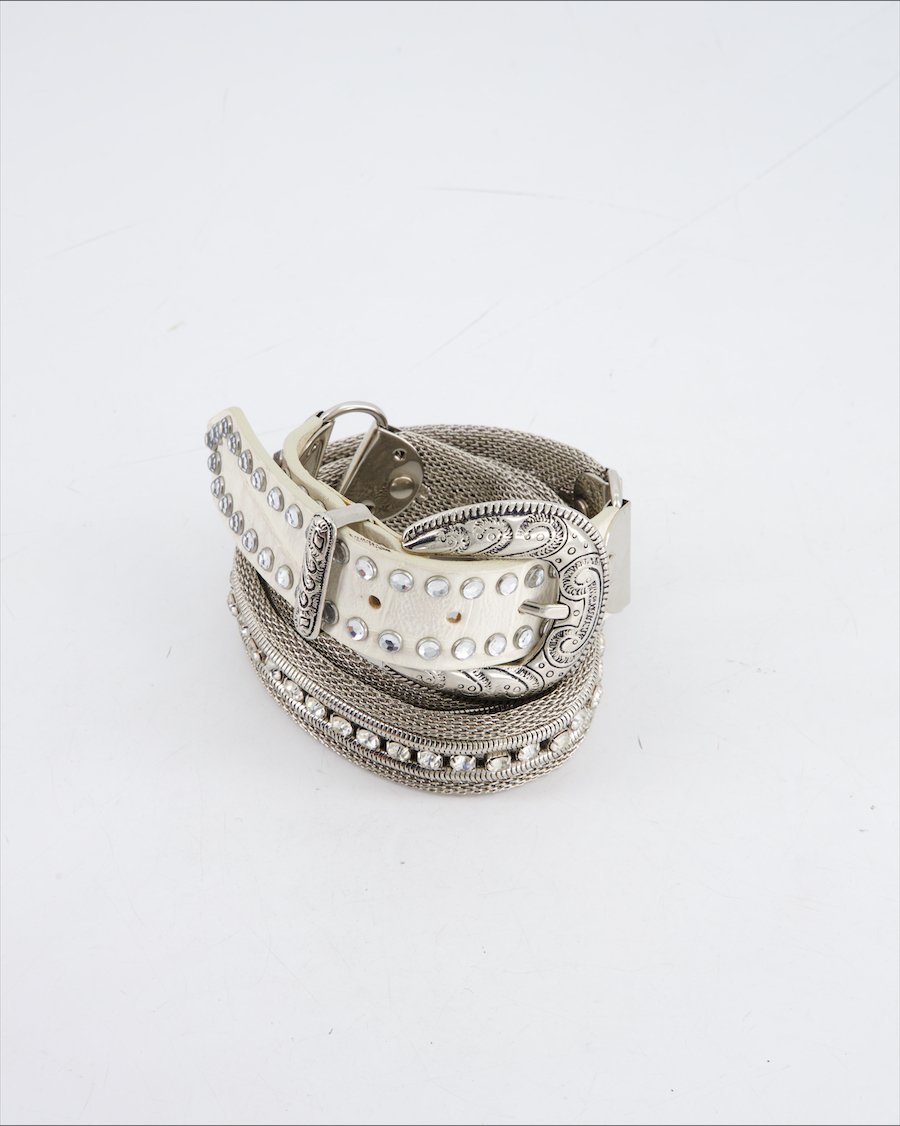 Nanni Belt Leather Silver