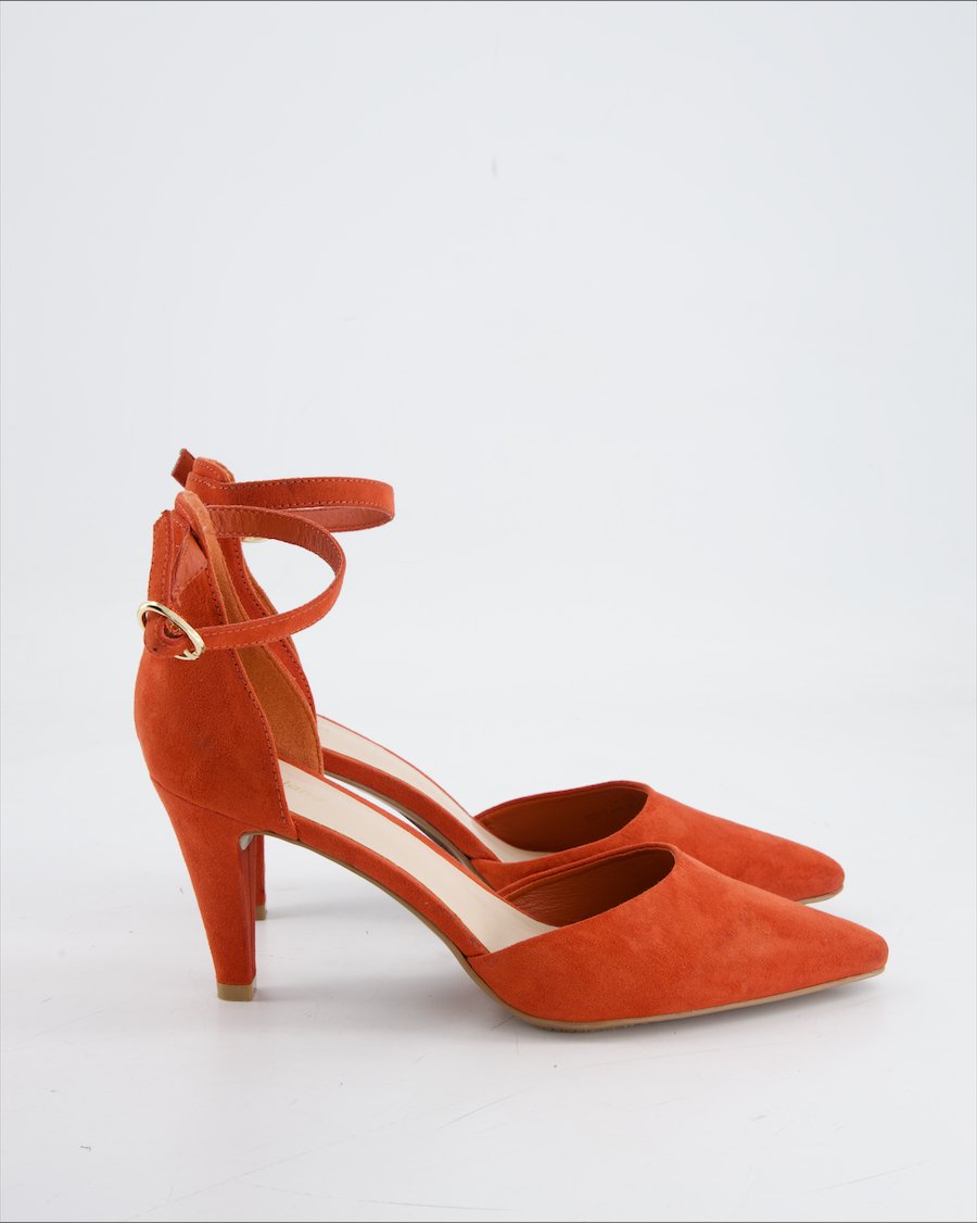 Graceland Heels Leather Orange Eu 39