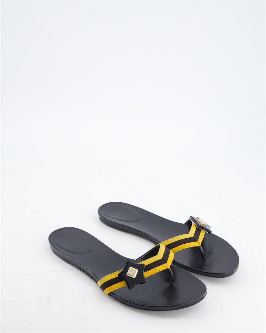 Gucci sandals Cloth Yellow EU 39