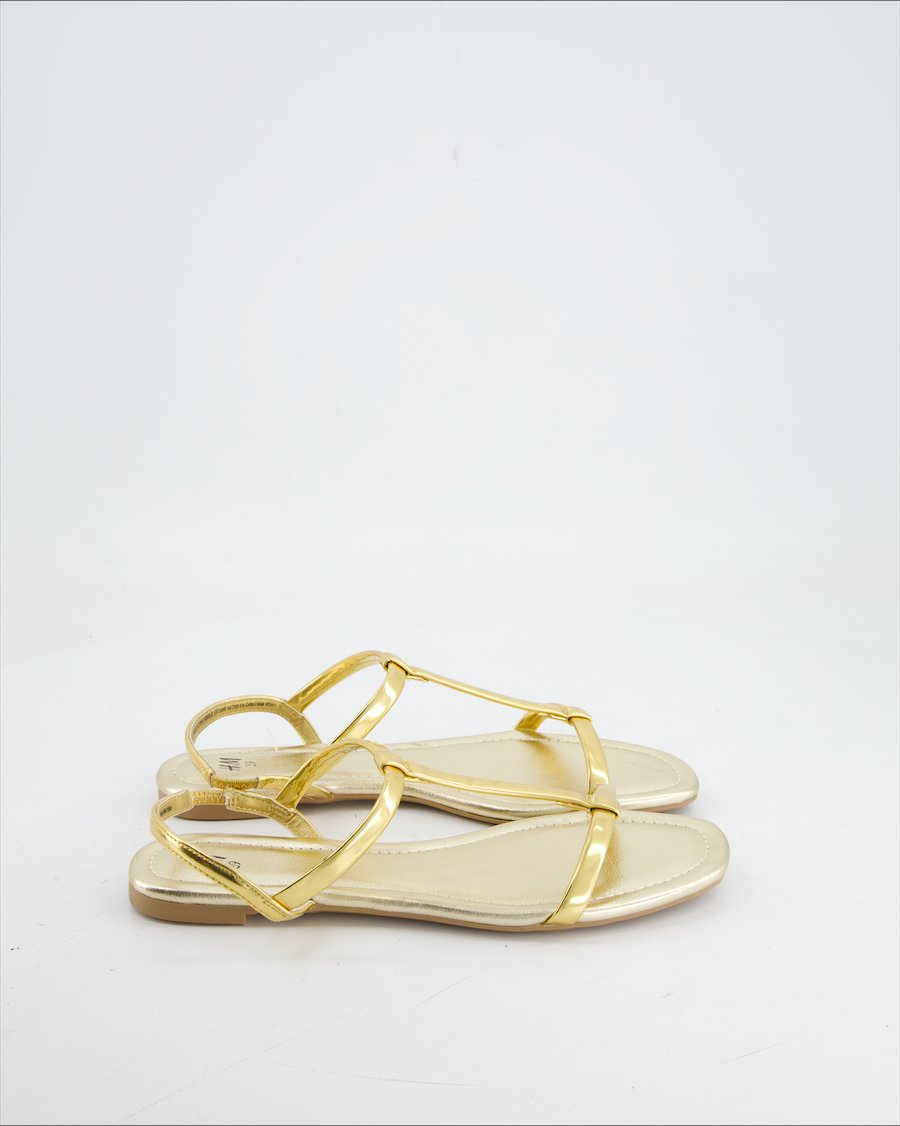 H&M Sandals Leather Gold Eu 39