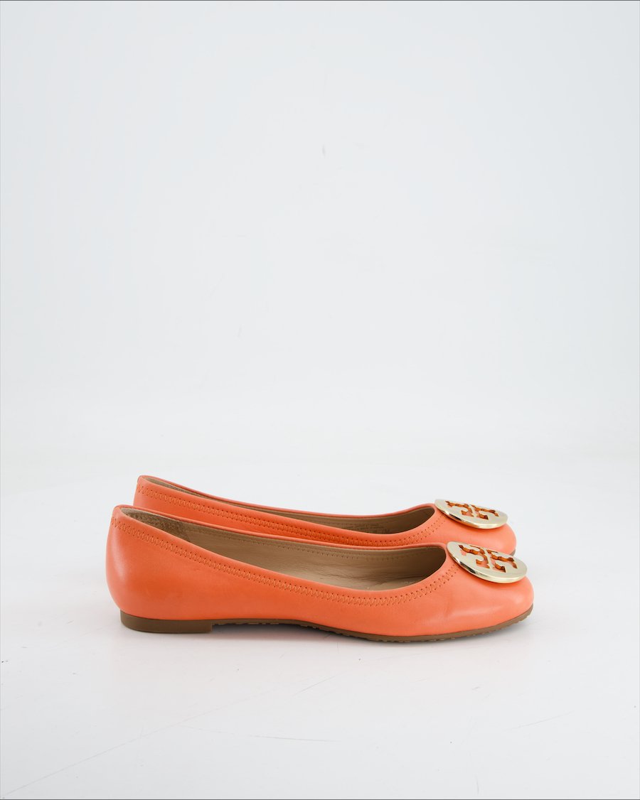 Tory Burch Ballet Flats Leather Orange Eu 37