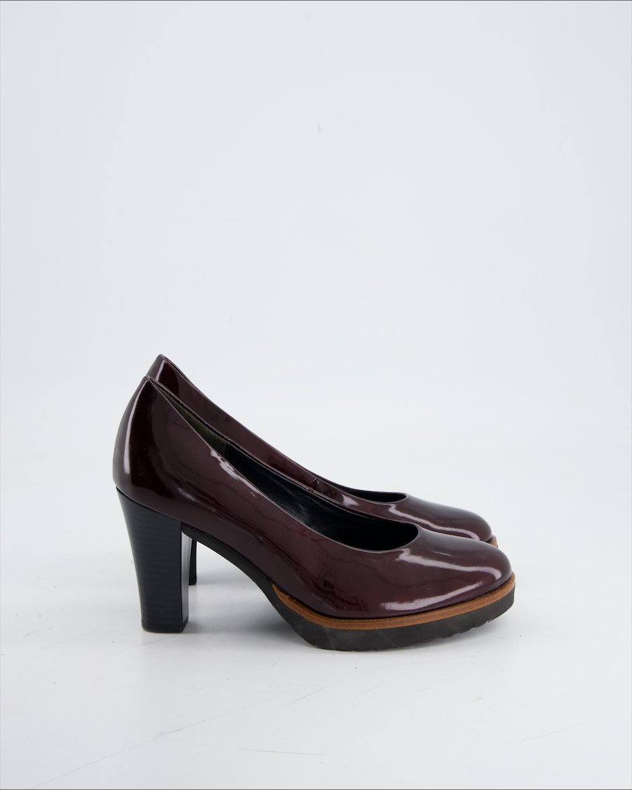 Gabor Heels Leather Burgundy Eu 36