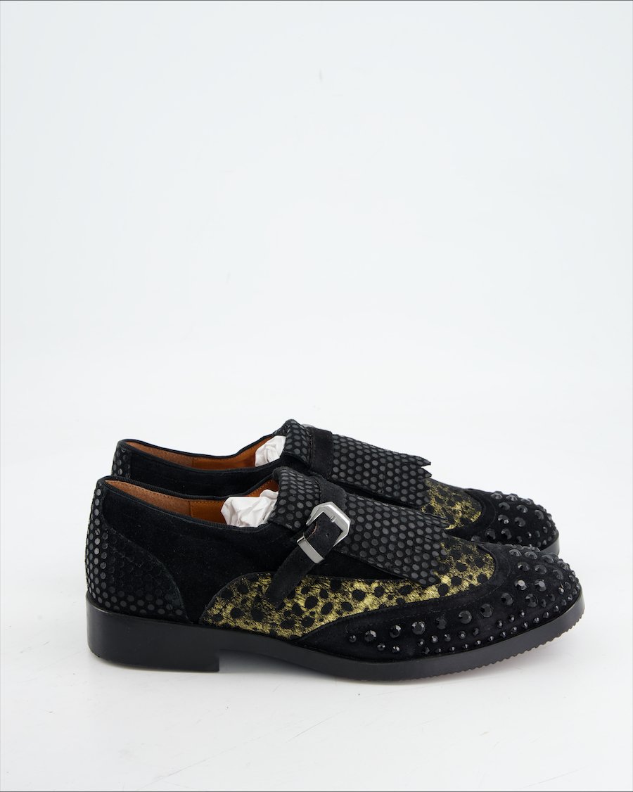 Cafè Noir Flats Suede Black Eu 40