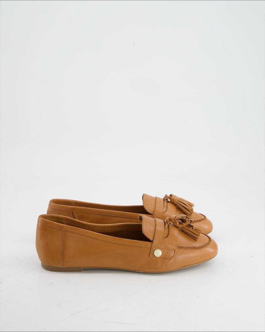 Aldo Flats Leather Camel Eu 38
